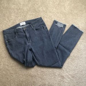 NWOT PARKER SMITH SKINNY ANKLE JEANS WITH FRINGED BOTTOM